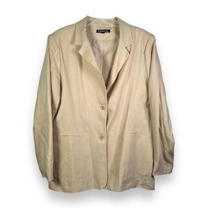 Chadwicks Linen Blend Beige Blazer Size 16 - "Sondra"